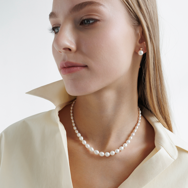 Paauksuoti sidabriniai auskarai su perlais