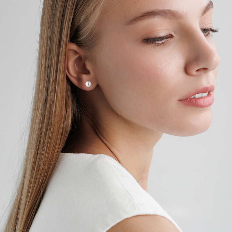 Sidabriniai auskarai su perlais