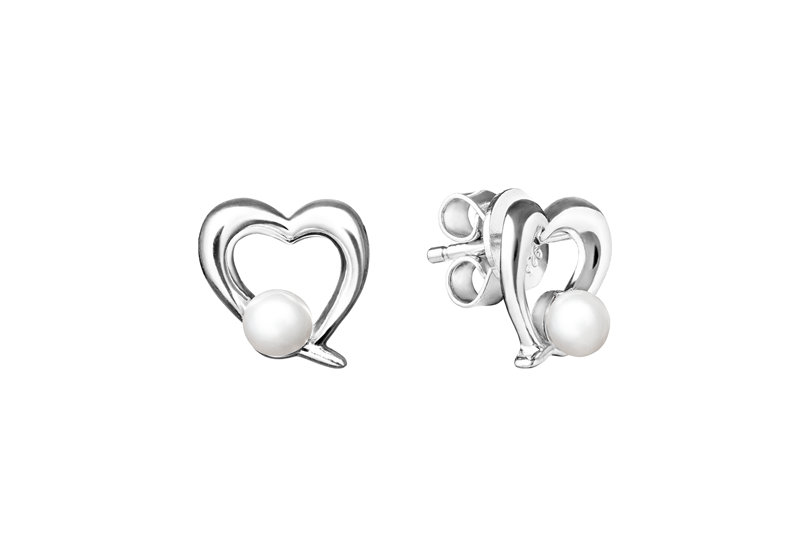 Sidabriniai auskarai su perlais