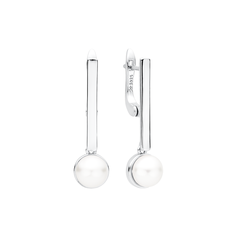 Sidabriniai auskarai su perlais