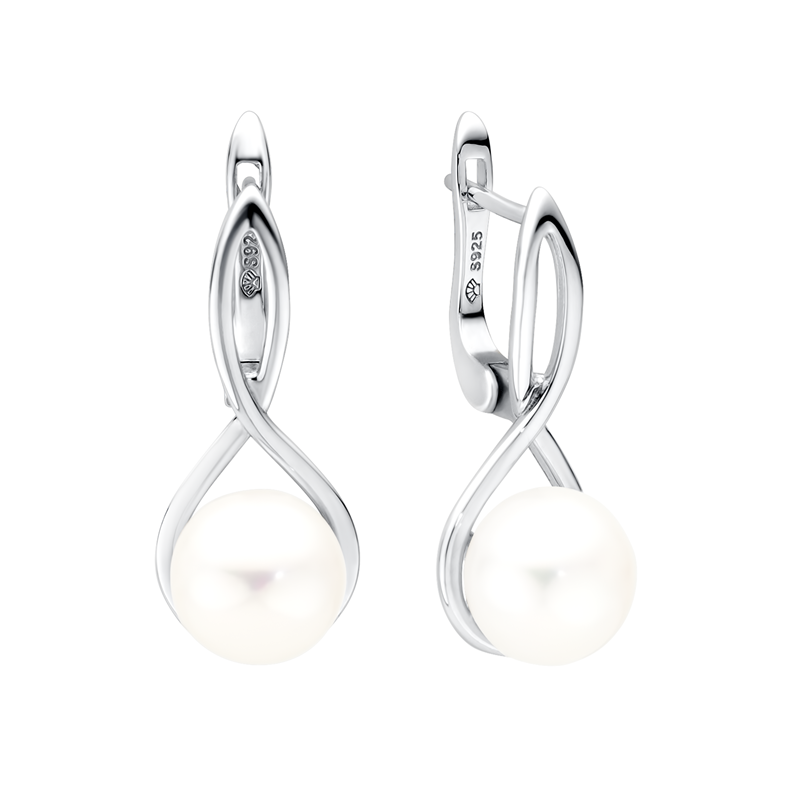 Sidabriniai auskarai su perlais