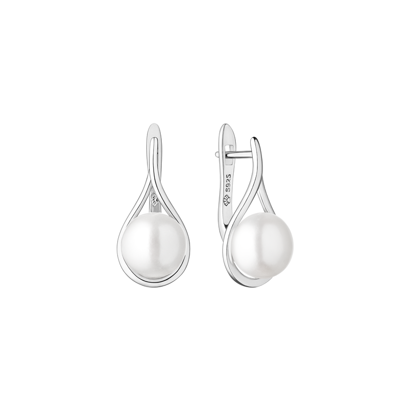 Sidabriniai auskarai su perlais