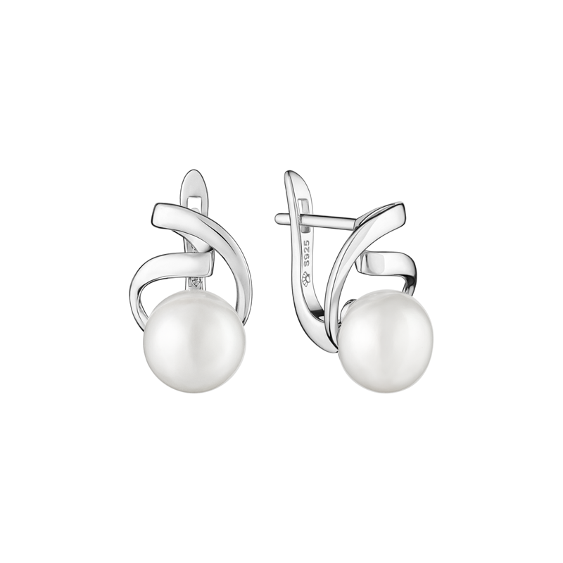 Sidabriniai auskarai su perlais