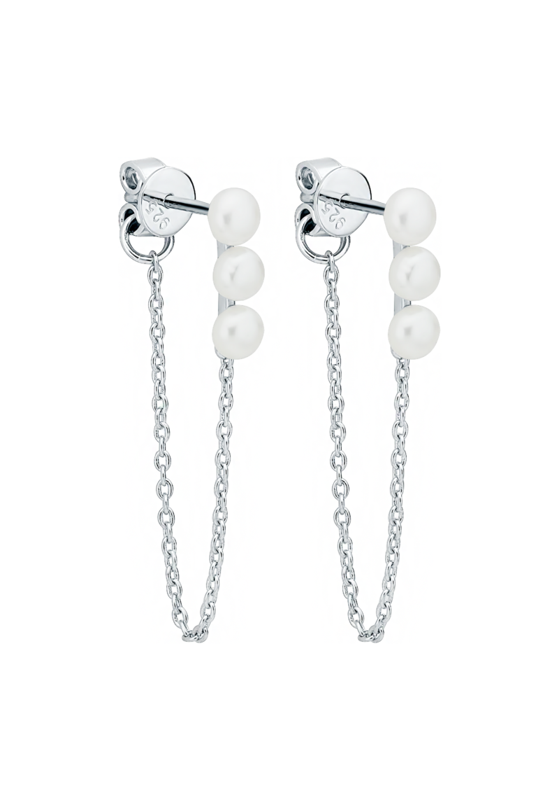 Sidabriniai auskarai su perlais