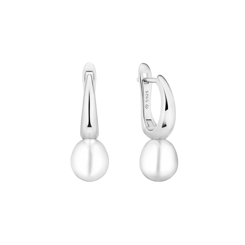 Sidabriniai auskarai su perlais