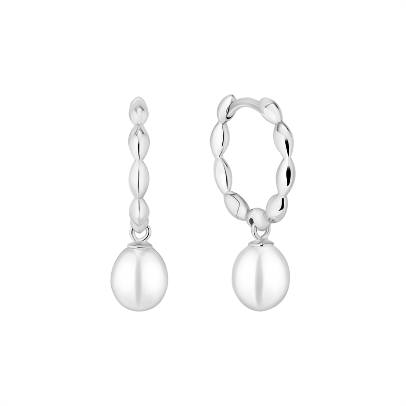 Sidabriniai auskarai su perlais