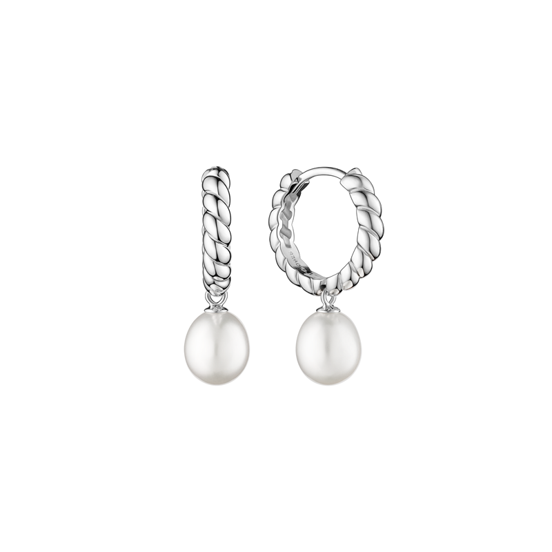 Sidabriniai auskarai su perlais