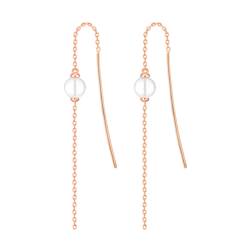 Paauksuoti sidabriniai auskarai su perlais