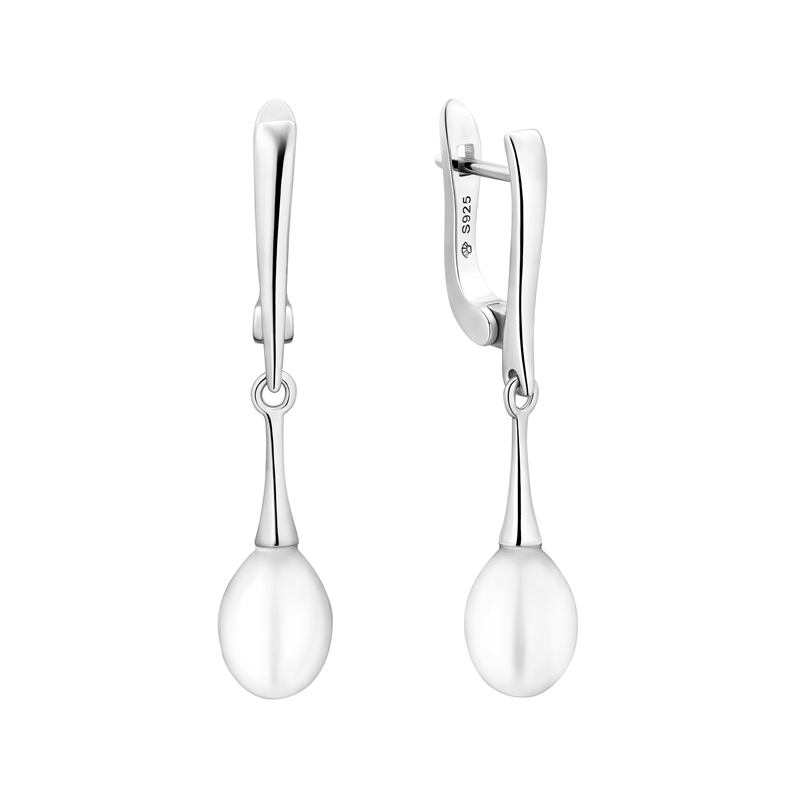 Sidabriniai auskarai su perlais