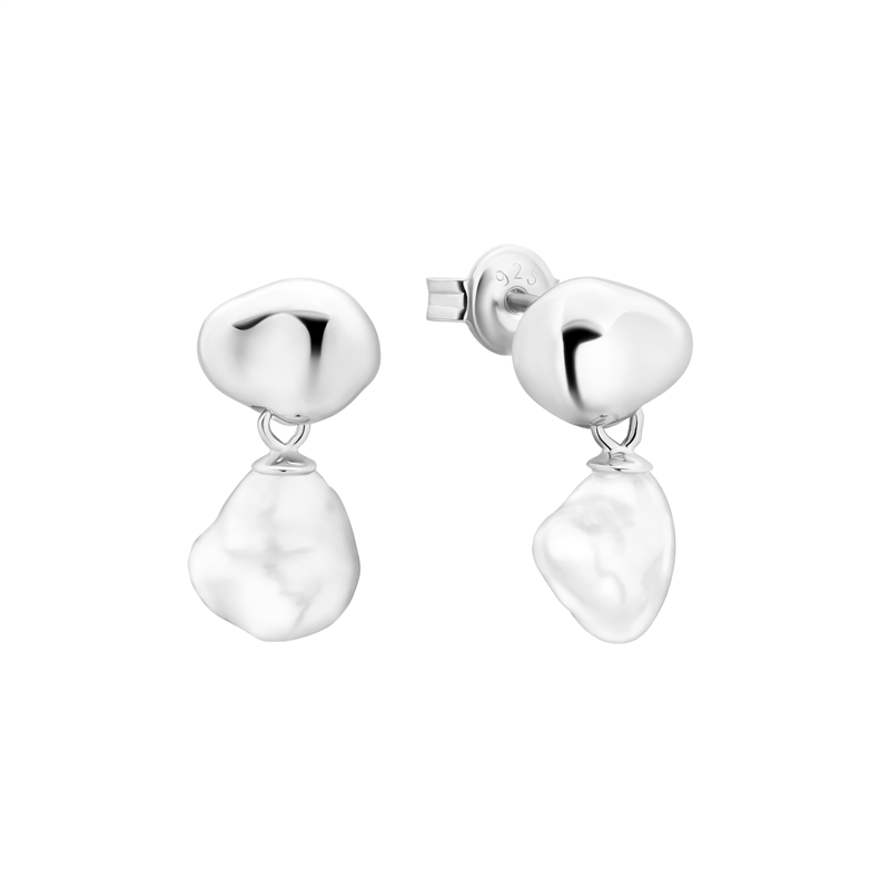 Sidabriniai auskarai su perlais