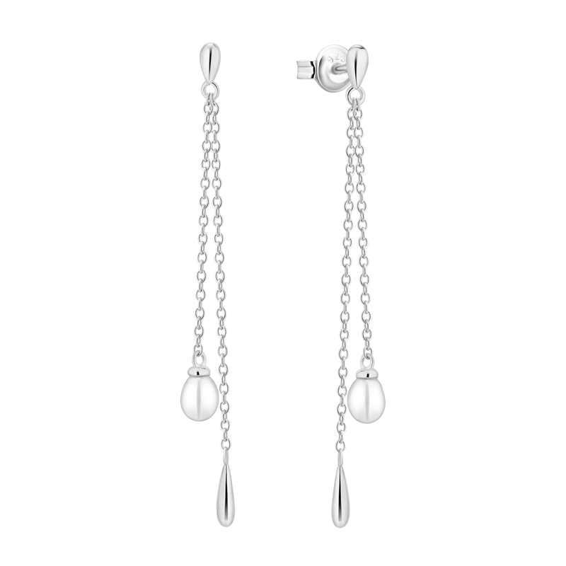 Sidabriniai auskarai su perlais