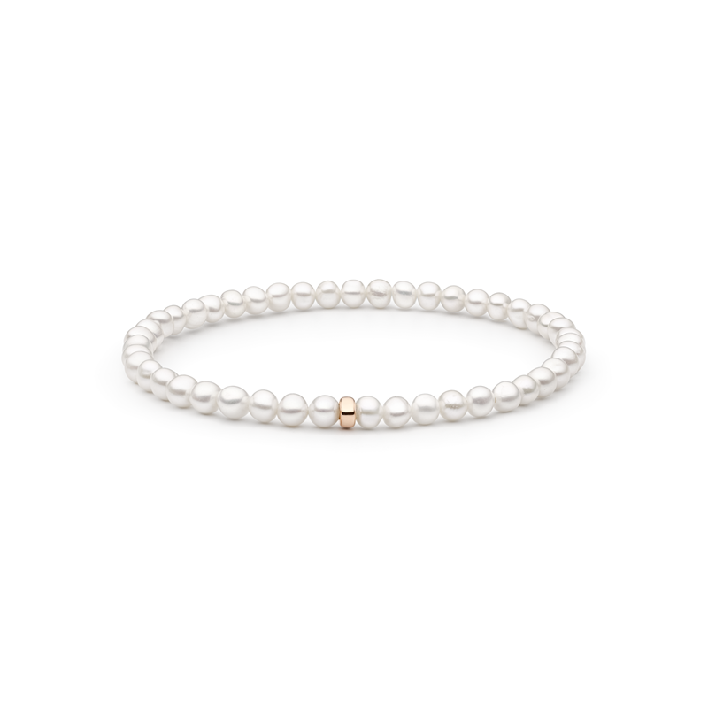 Perlų apyrankė su paauksuotu sidabru