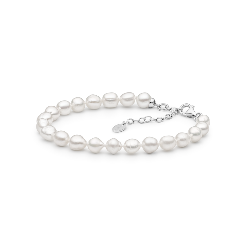 Perlų apyrankė su sidabru