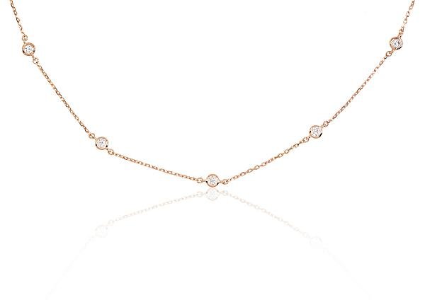 Paauksuota sidabrinė grandinėlė su cirkoniais