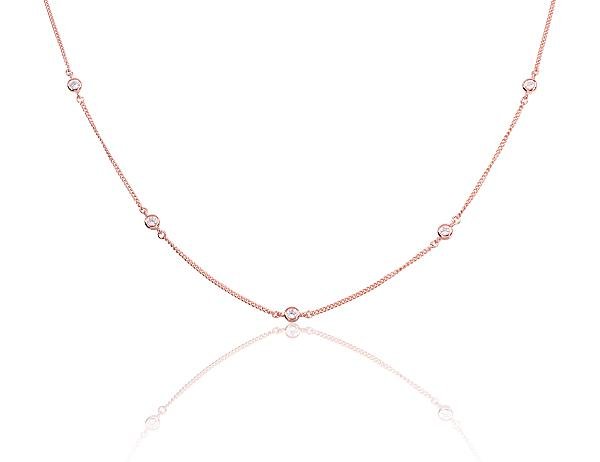 Paauksuota sidabrinė grandinėlė su cirkoniais