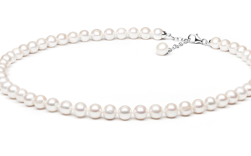 Perlų vėrinys su sidabru