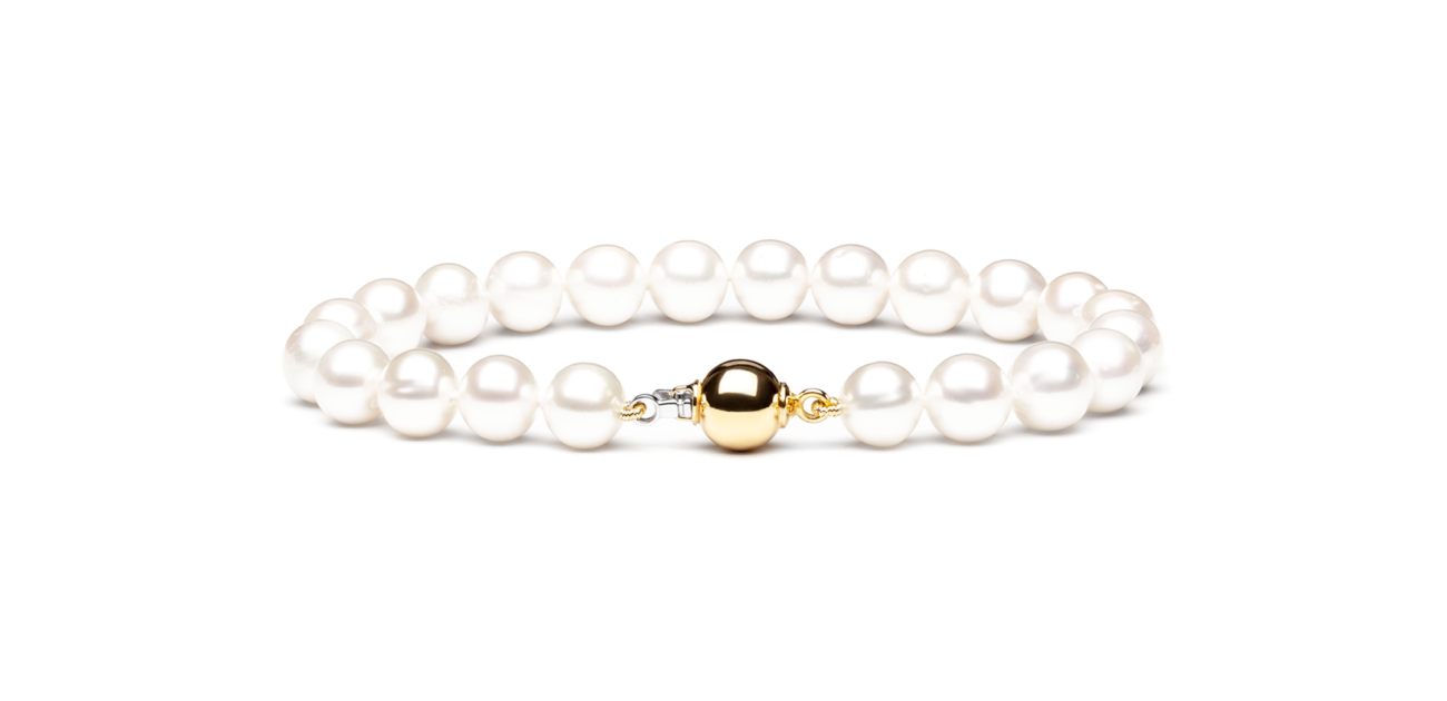 Perlų apyrankė su auksu