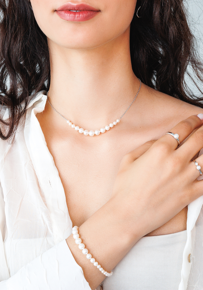 Sidabrinis žiedas su perlu