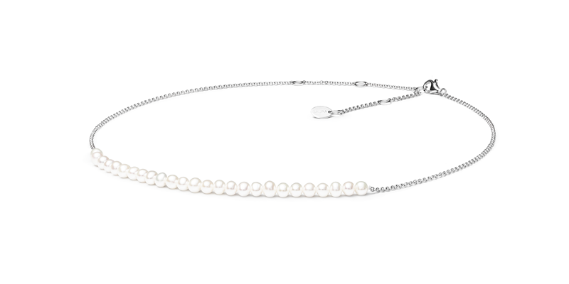 Sidabrinė grandinėlė su perlais