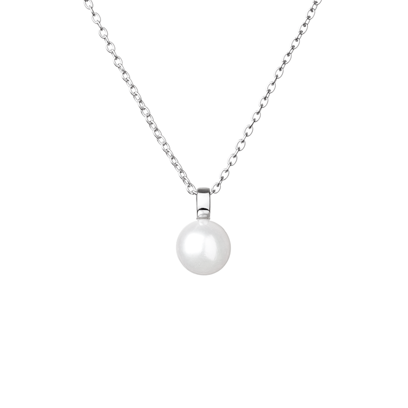 Sidabrinė grandinėlė su perlu