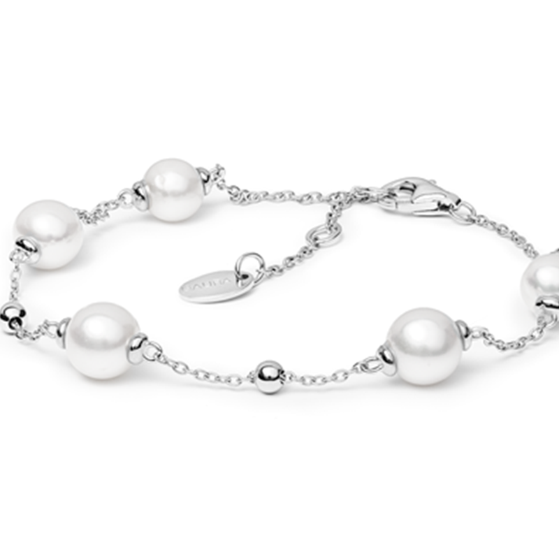 Perlų apyrankė su sidabru