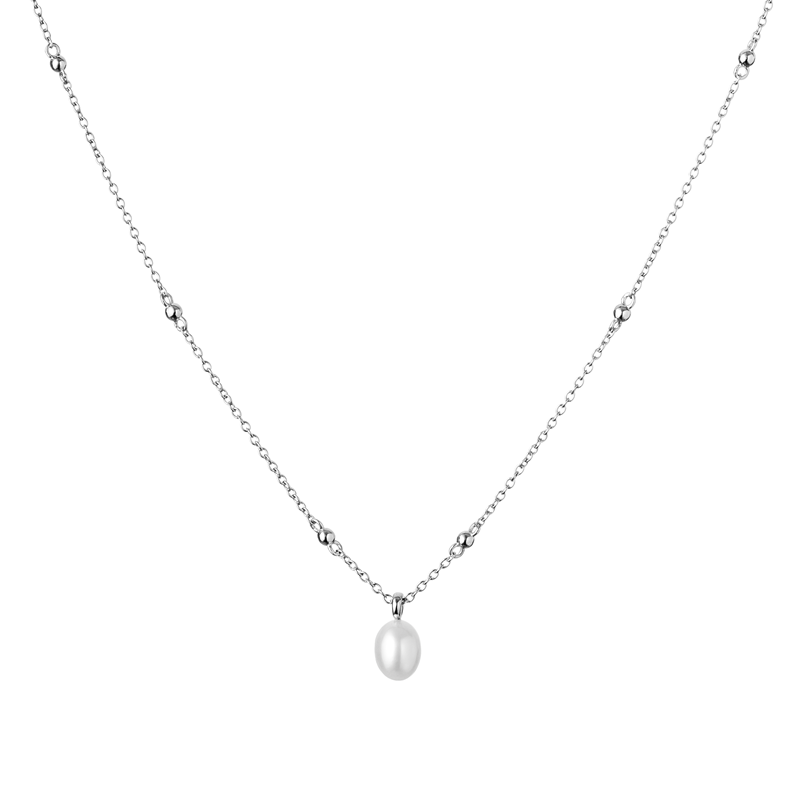 Sidabrinė grandinėlė su perlu