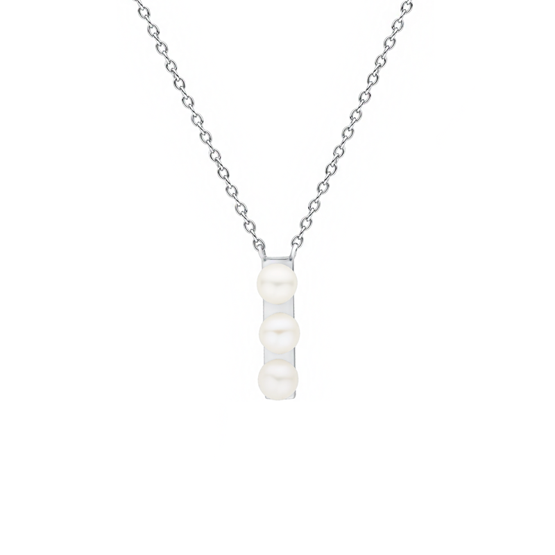 Sidabrinė grandinėlė su perlais