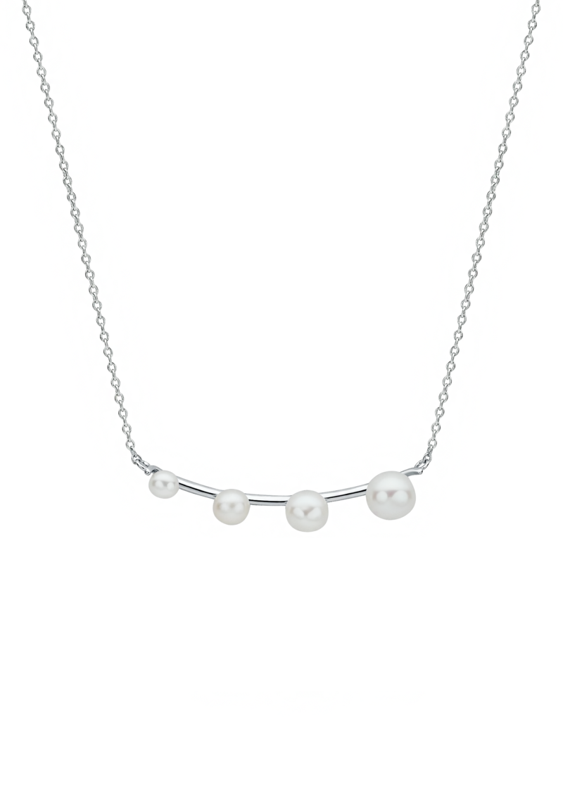 Sidabrinė grandinėlė su perlais