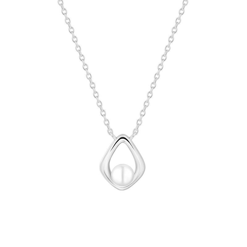 Sidabrinė grandinėlė su perlu