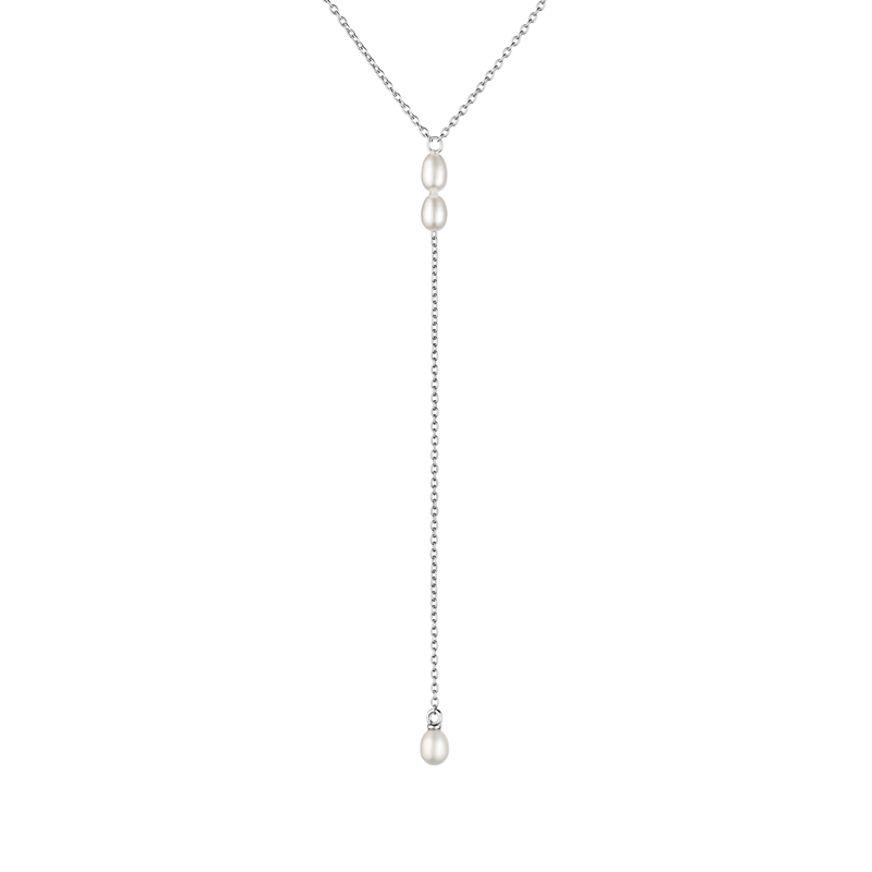 Sidabrinė grandinėlė su perlais