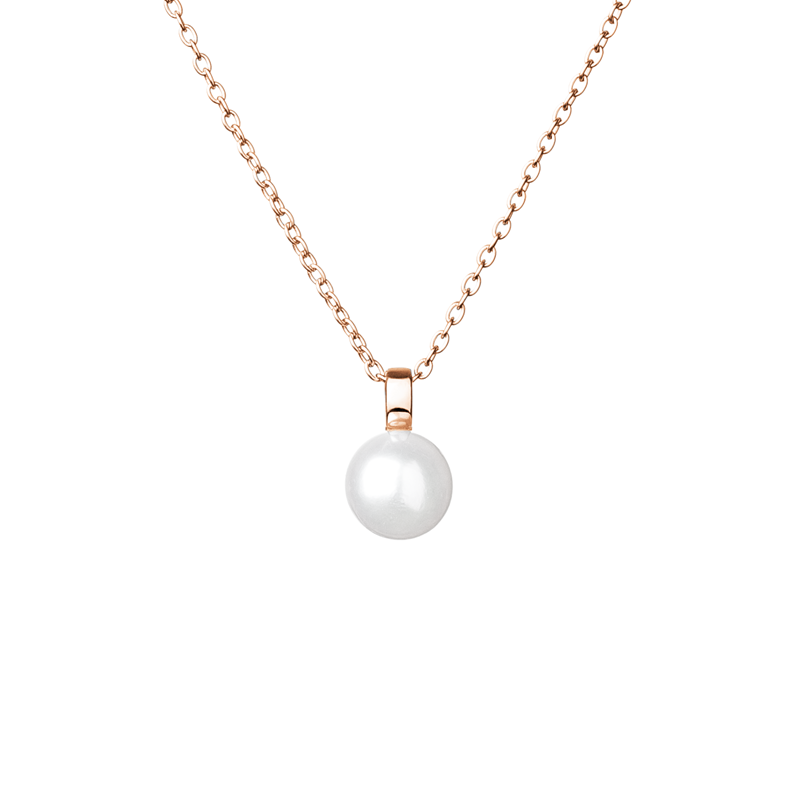 Paauksuota sidabrinė grandinėlė su perlu