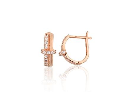 Auksiniai auskarai su cirkoniais