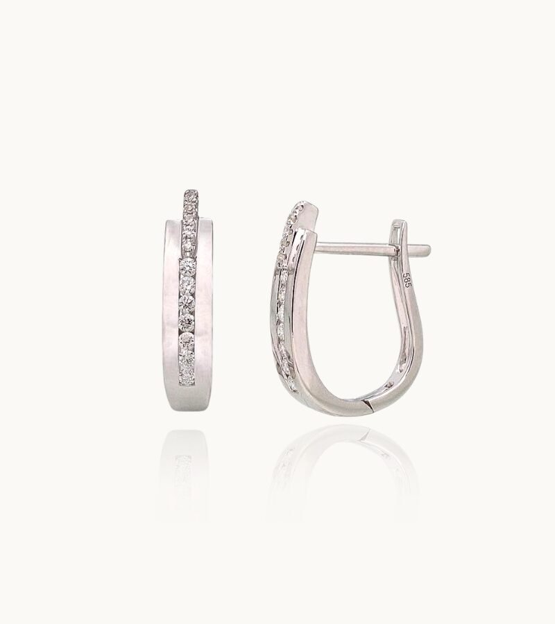 Balto aukso auskarai