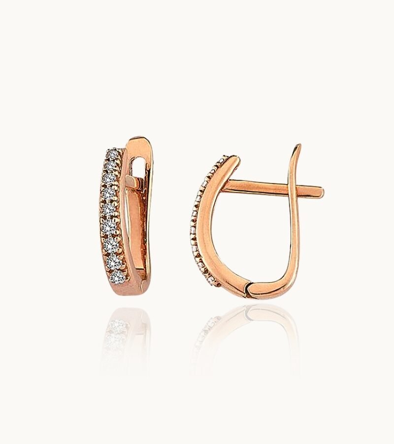 Raudono aukso auskarai