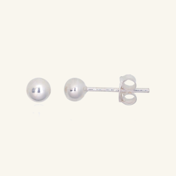 Sidabriniai auskarai burbuliukai (4 mm)