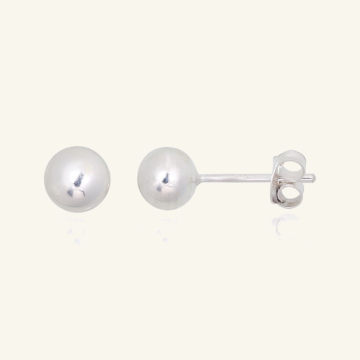 Sidabriniai auskarai burbuliukai (6 mm)