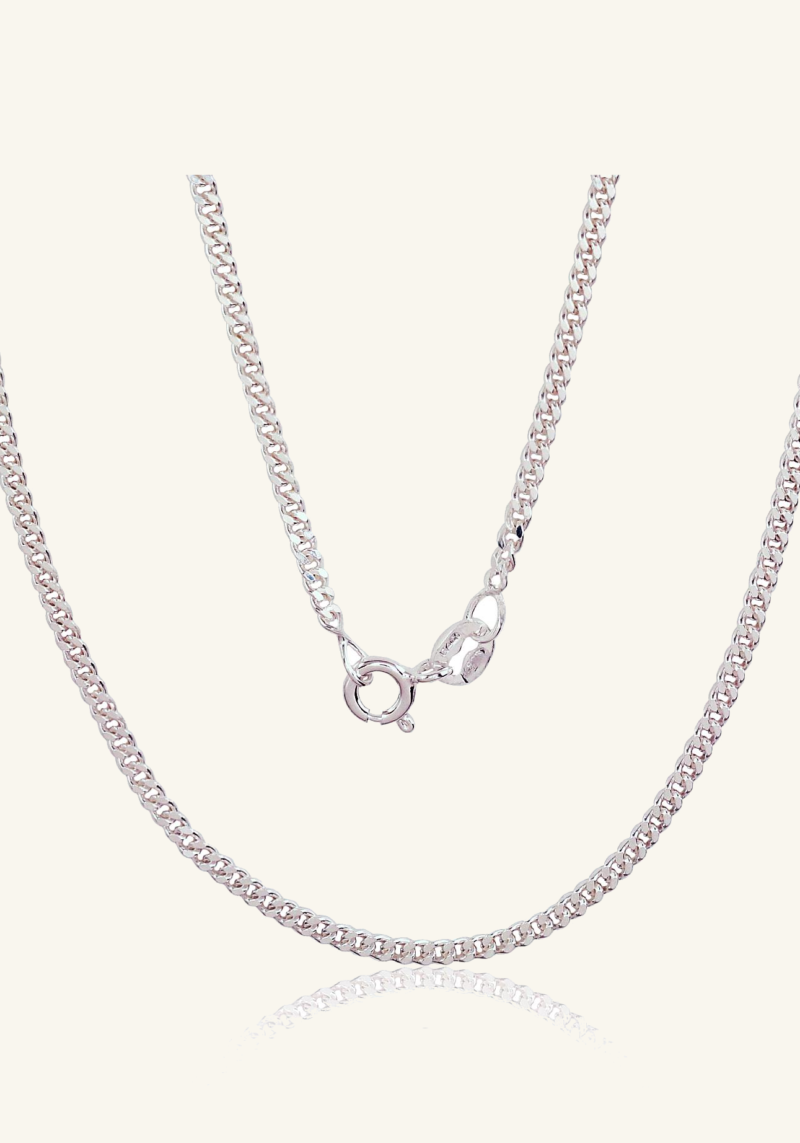 Sidabrinė Curb grandinėlė (2 mm)