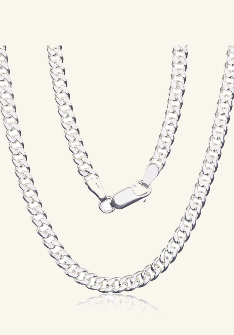 Sidabrinė Curb grandinėlė (4 mm)