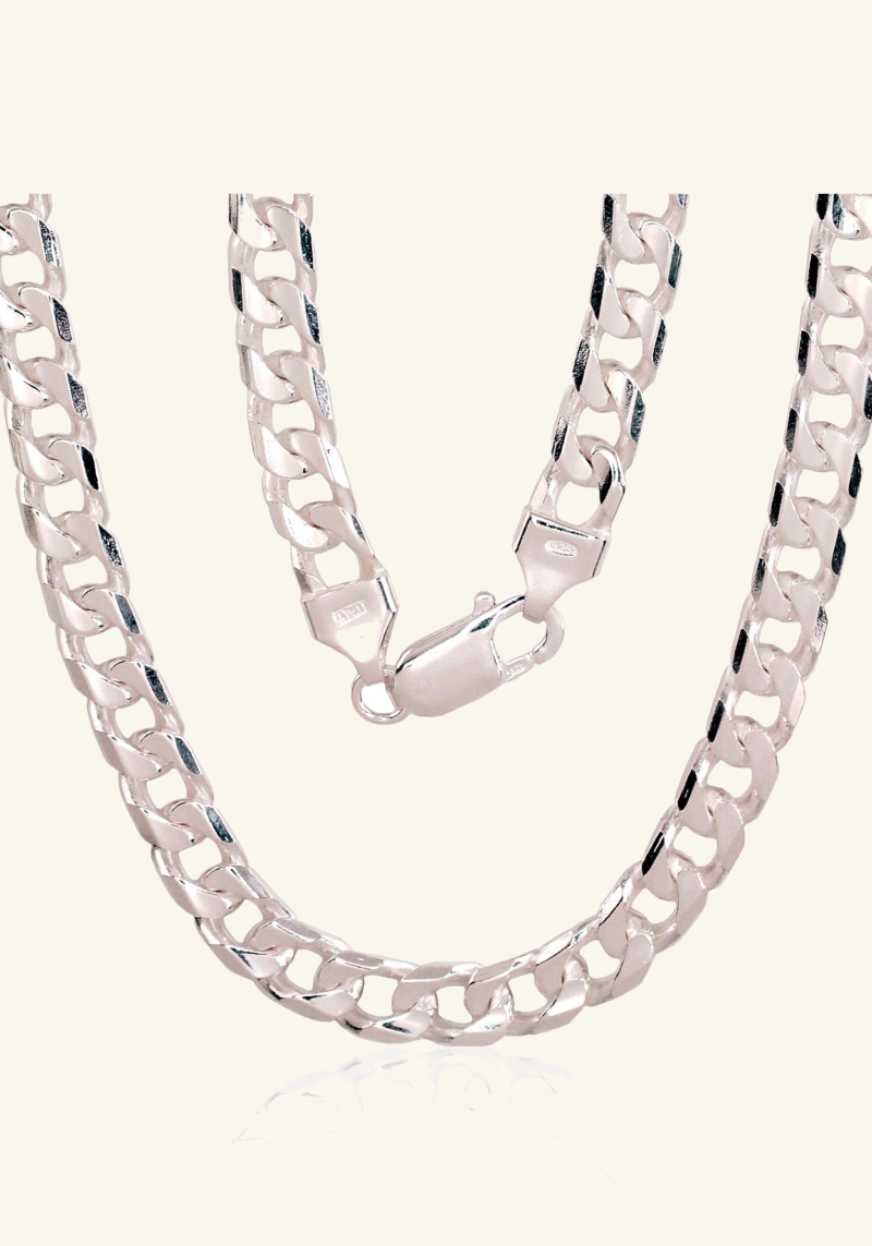 Sidabrinė Curb grandinėlė (6 mm)