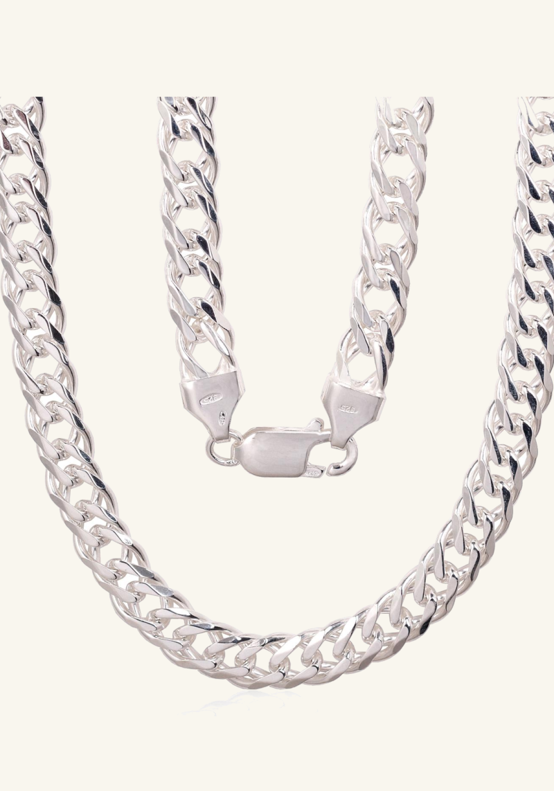 Sidabrinė Double Rombo grandinėlė (6 mm)