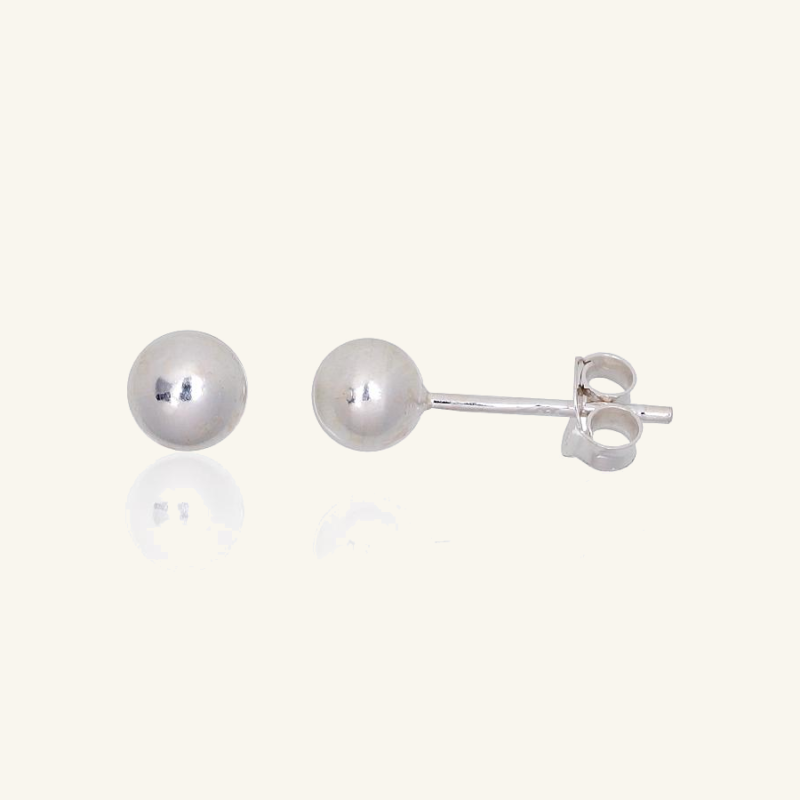 Sidabriniai auskarai burbuliukai (5 mm)