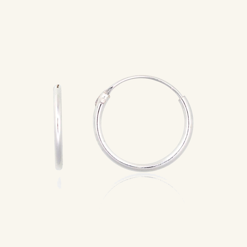 Sidabriniai auskarai rinkutės (12 mm)