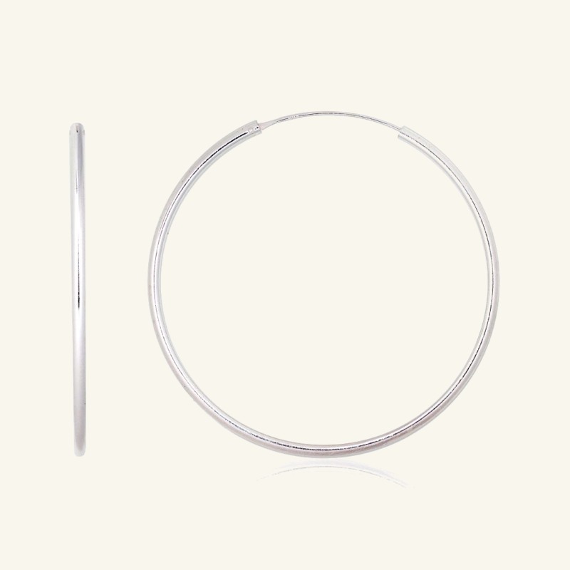 Sidabriniai auskarai rinkutės (55 mm)