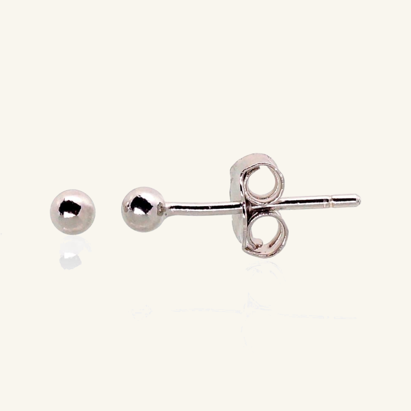 Sidabriniai auskarai vinukai rutuliukai 2,6 mm